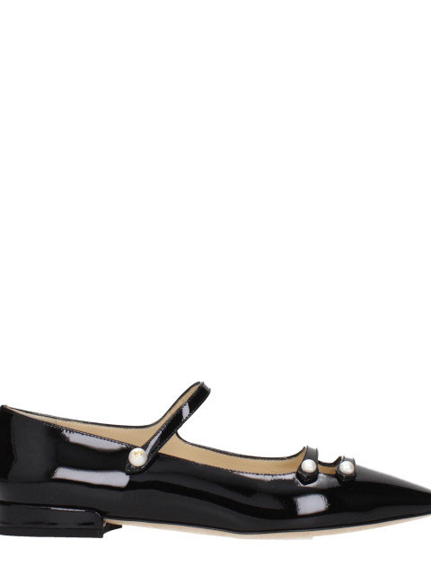[Jimmy Choo] Flat shoes SS25 ANYAFLATOPATBLACK