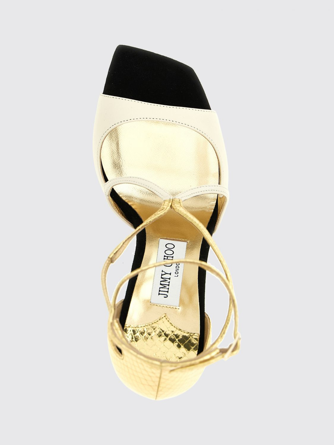 [Jimmy Choo] Sandals FW26 AZIA95BRH BLACKLATTEGOLD