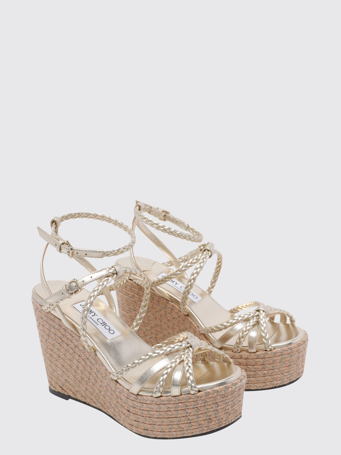 [Jimmy Choo] Wedges FW26 NYRA100ZKT SOFT GOLD MIX