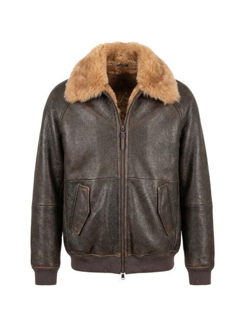 [Brunello Cucinelli] Leather Jacket FW26 MPMMA7564  C9998