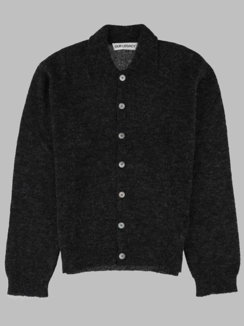 [Our Legacy] Cardigan FW26 M2263EC_CHARCOALMELANGEFUZZYALPACA