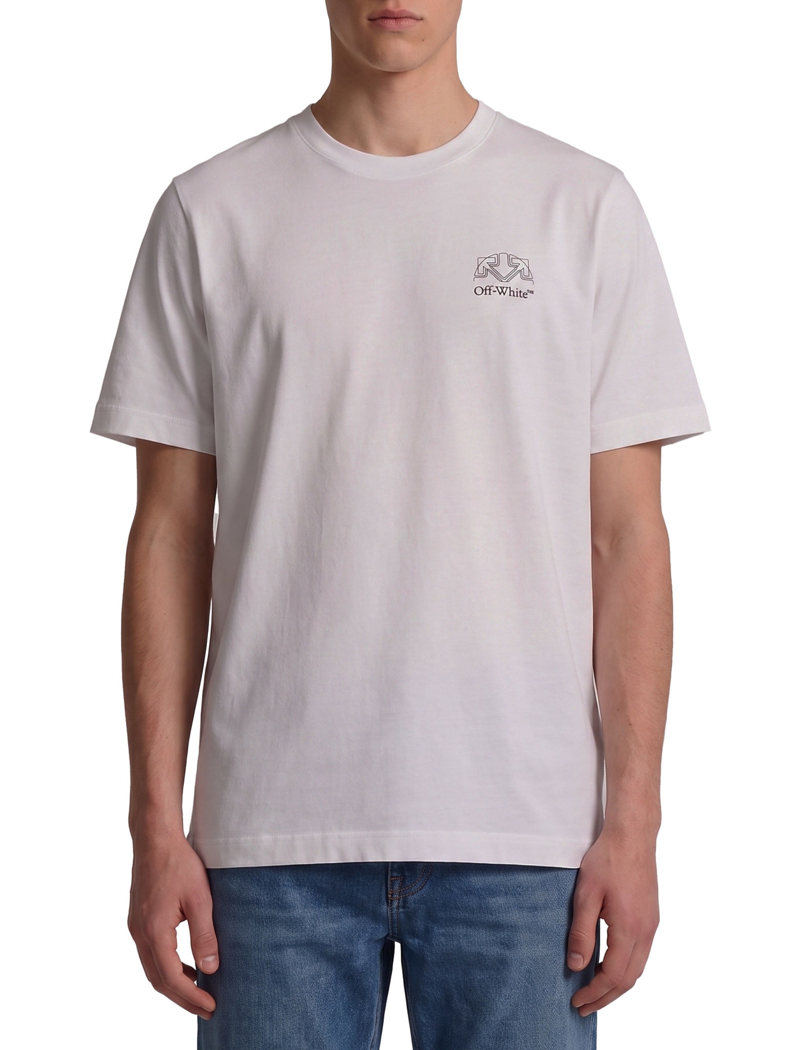 [Off White] T-shirts Short Sleeve FW26 OMAA120F26_JER01E10_100