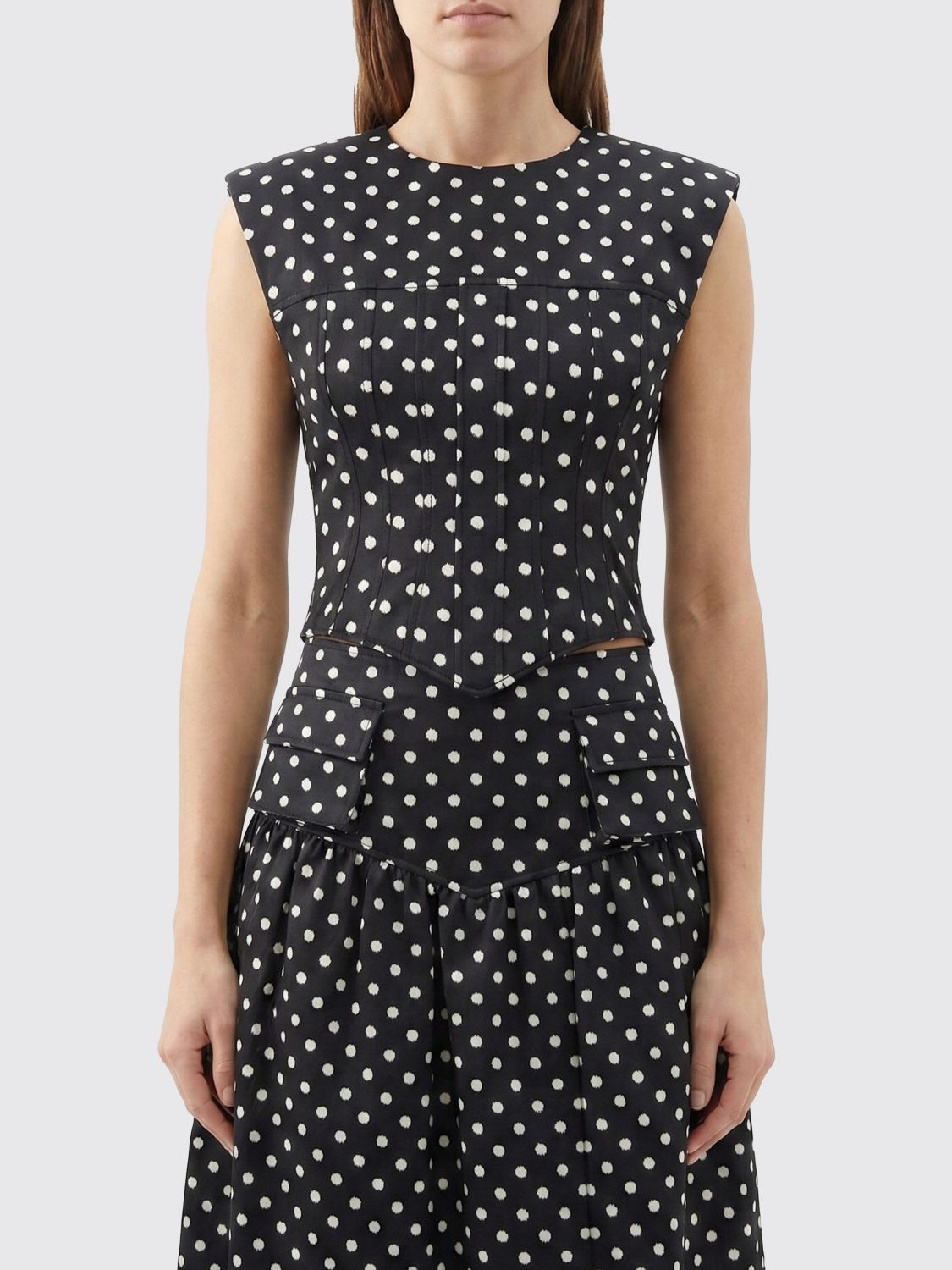 [GANNI] T-shirts Sleeveless SS26 A1040078 099