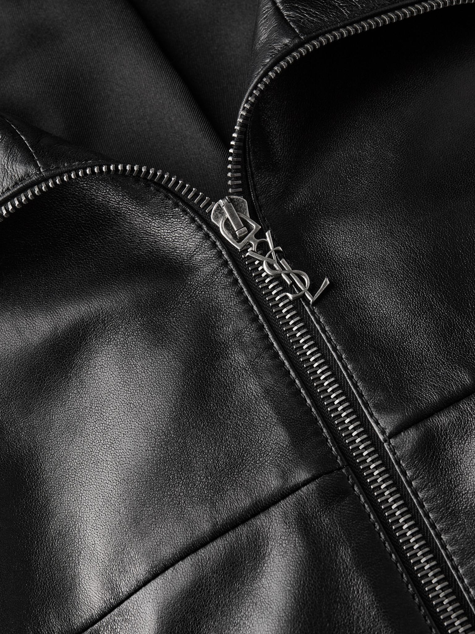 [Saint Laurent] Leather Jacket FW26 A000H9YCOJ21000