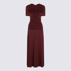 [Self - portrait] Short sleeve dress FW26 PF26098MBUBURGUNDY