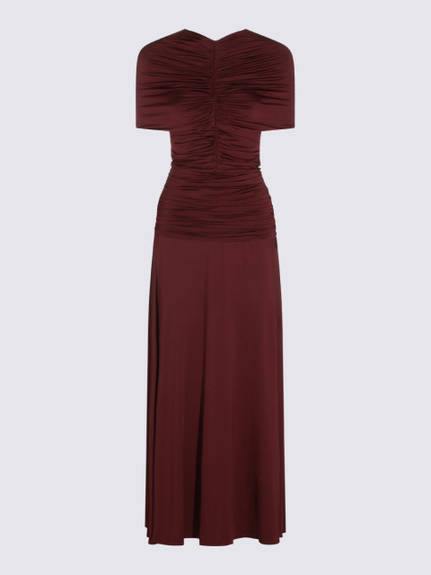 [Self - portrait] Short sleeve dress FW26 PF26098MBUBURGUNDY