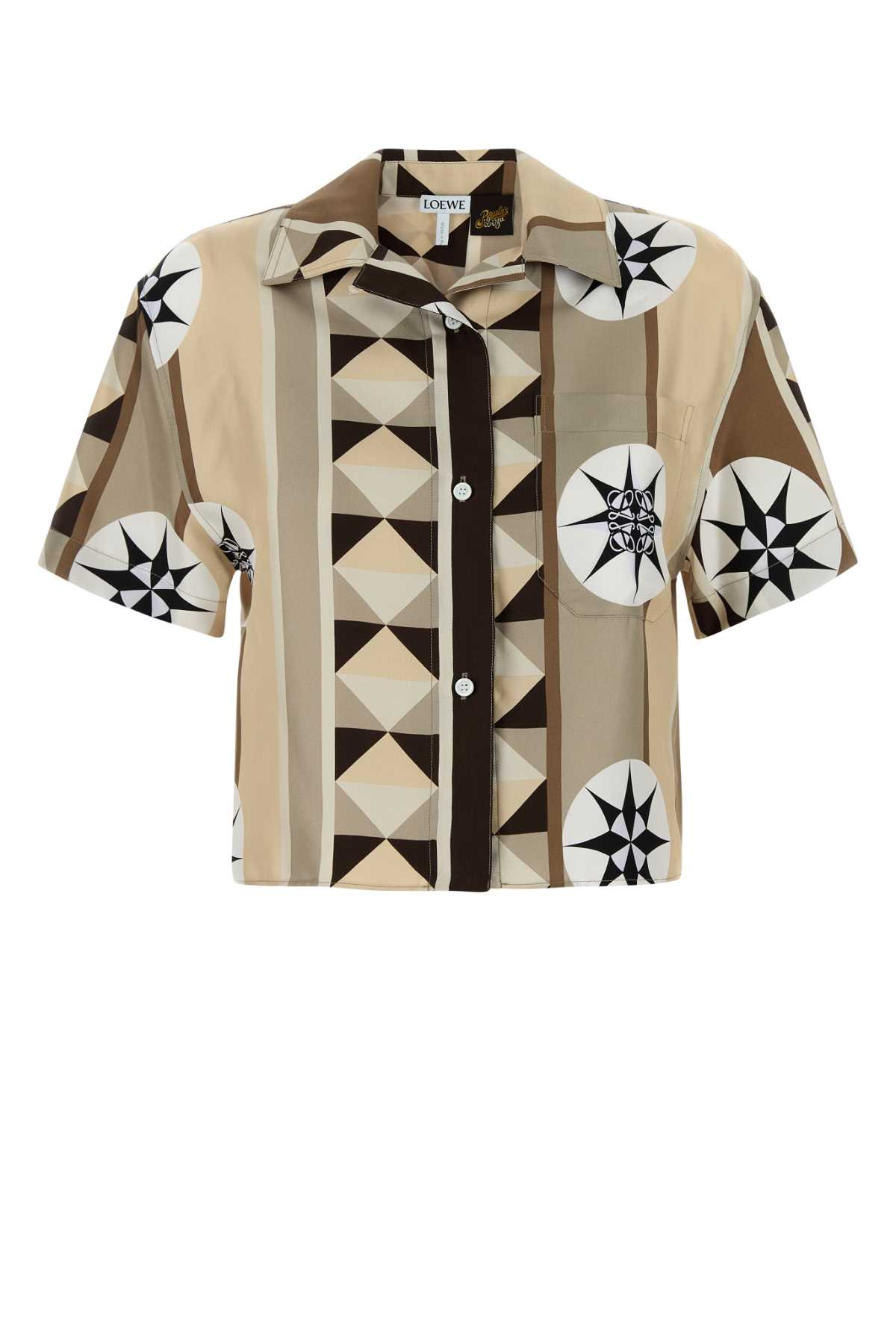 [LOEWE PAULA'S IBIZA] Shirts Short Sleeve SS25 S616Y05X44 BEIGEMULTICOLOR