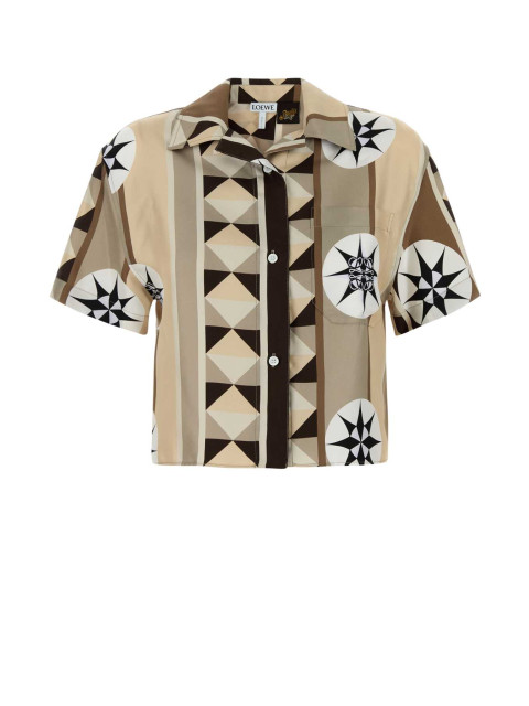 [LOEWE PAULA'S IBIZA] Shirts Short Sleeve SS25 S616Y05X44 BEIGEMULTICOLOR
