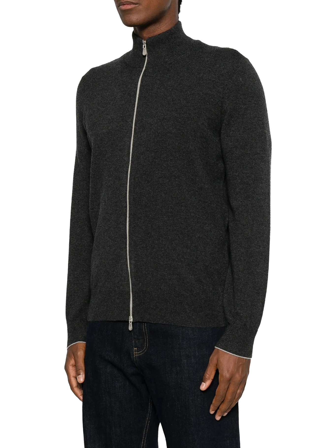 [Brunello Cucinelli] Cardigan FW26 M2200106CMD52 CARBONE ROCCIA