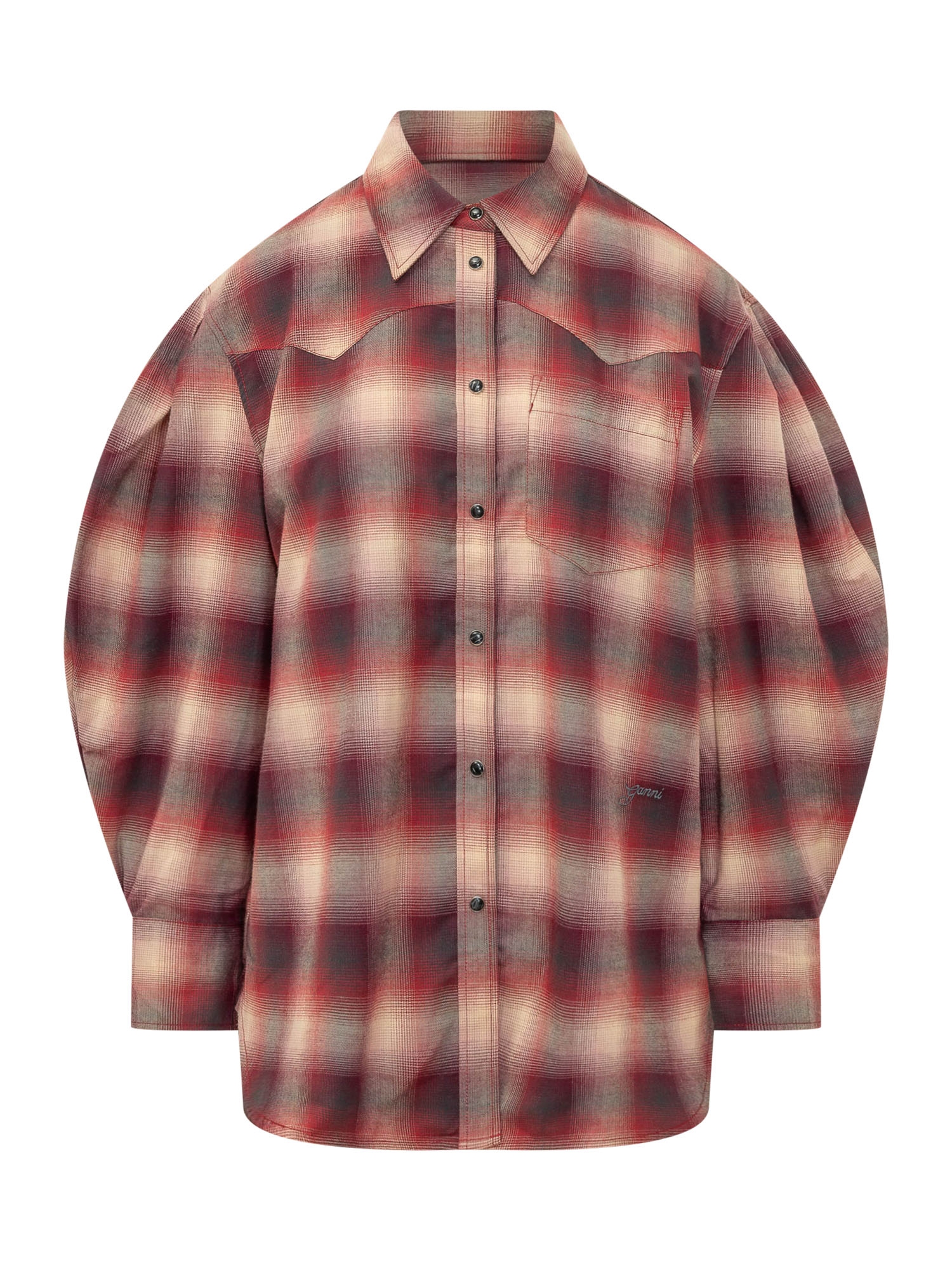 [GANNI] Shirts Long Sleeve FW26 A1040415 266