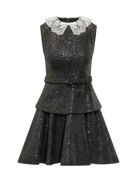 [Self-portrait] Sleeveless dress FW26 PF26002SB BLACK