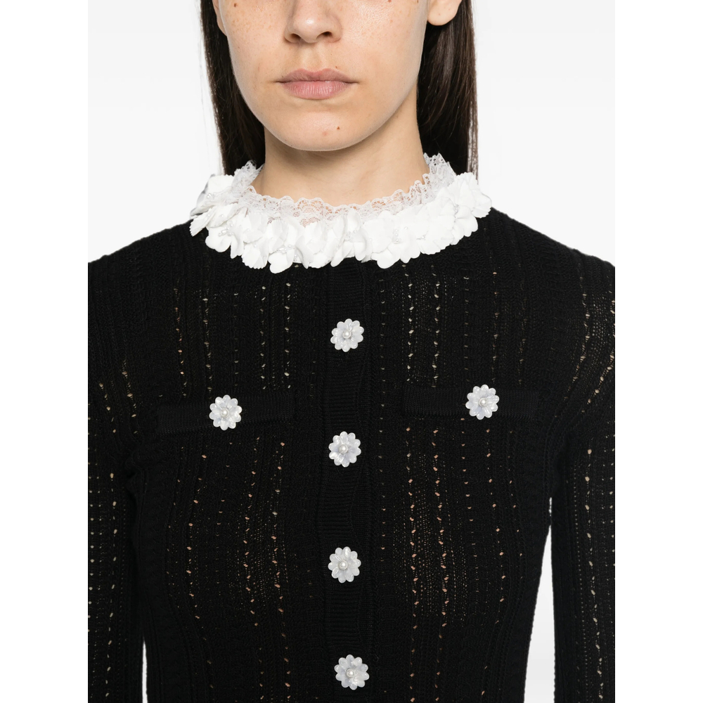 [Self-portrait] Long sleeve dress FW26 AW26-100S-B  BLACK