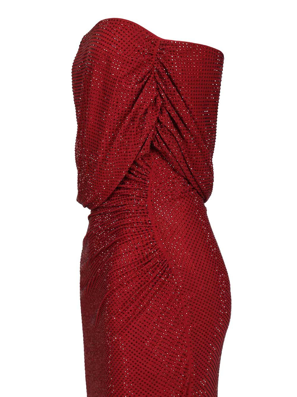 [Self-portrait] Sleeveless dress SS26 RS26-002M-BUBURGUNDY