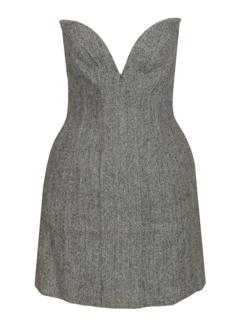 [Self-portrait] Sleeveless dress SS26 RS26-213S-GRGREY