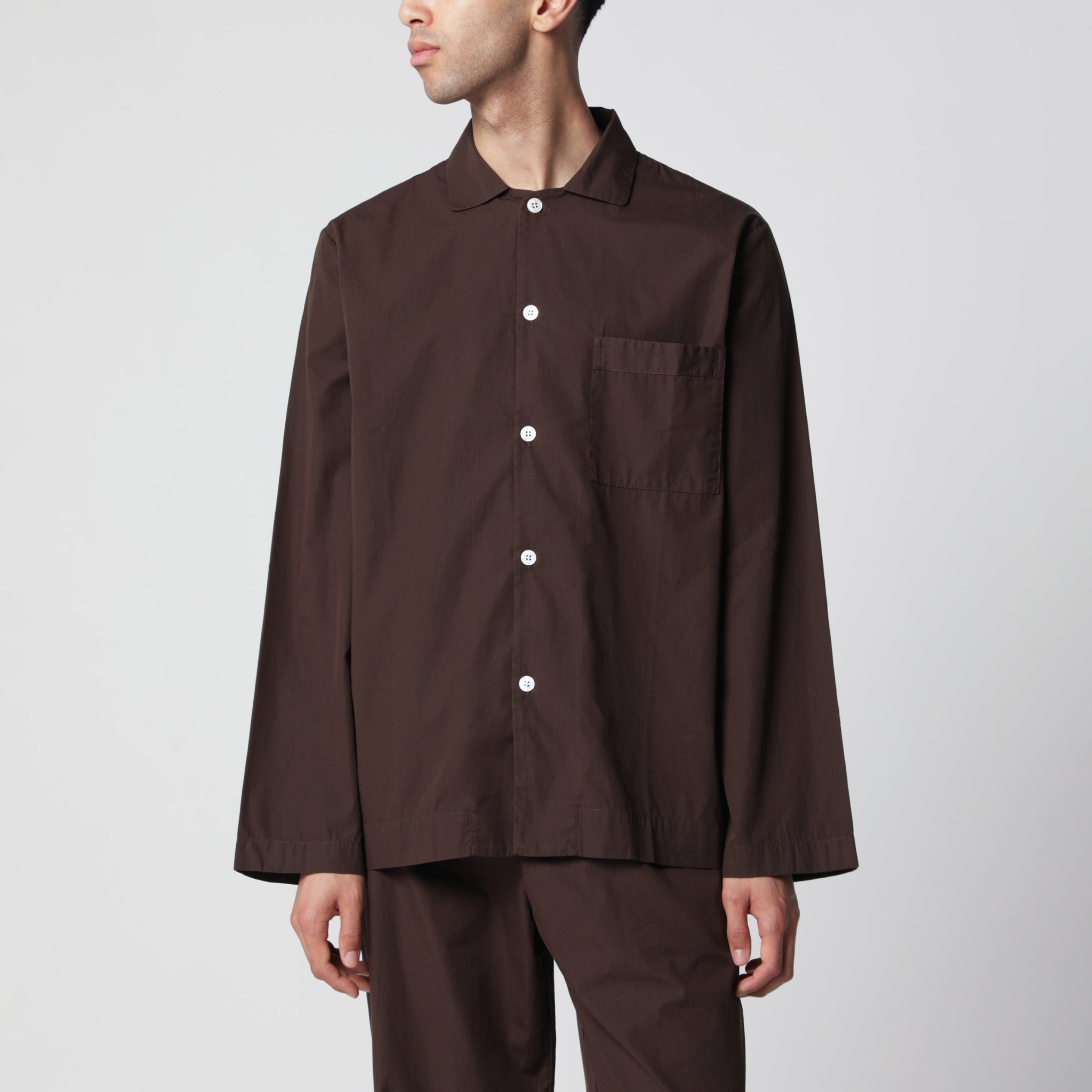 [Tekla] Sleepwear FW26 PPL-SHIRT-LS-137CO