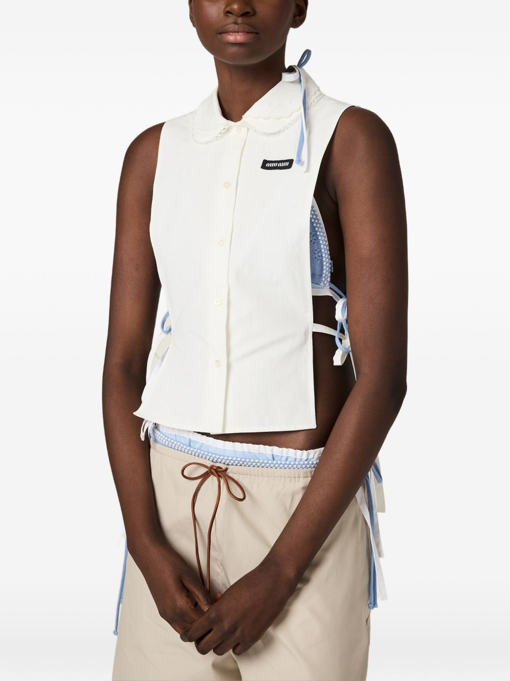 [Miu Miu] Shirts Sleeveless FW26 MK2041163MF0009