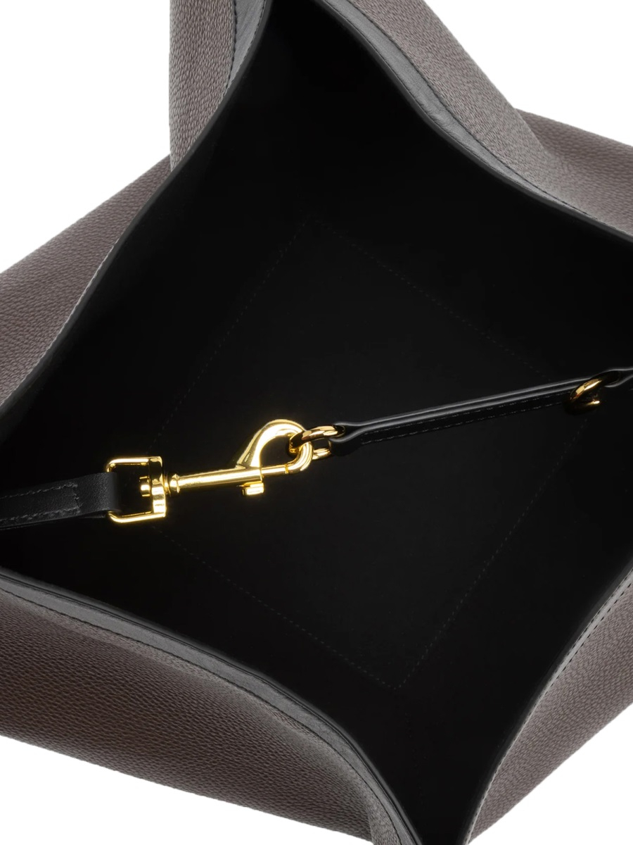 [YUZEFI] Shoulder bag FW26 LARGE-WONTON-PEBBLE-GRAIN-LEATHER_ESPRESSO