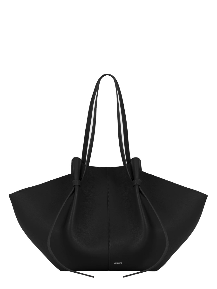 [YUZEFI] Shoulder bag FW26 LARGE-MOCHI-PEBBLE-GRAIN-LEATHER_BLACK