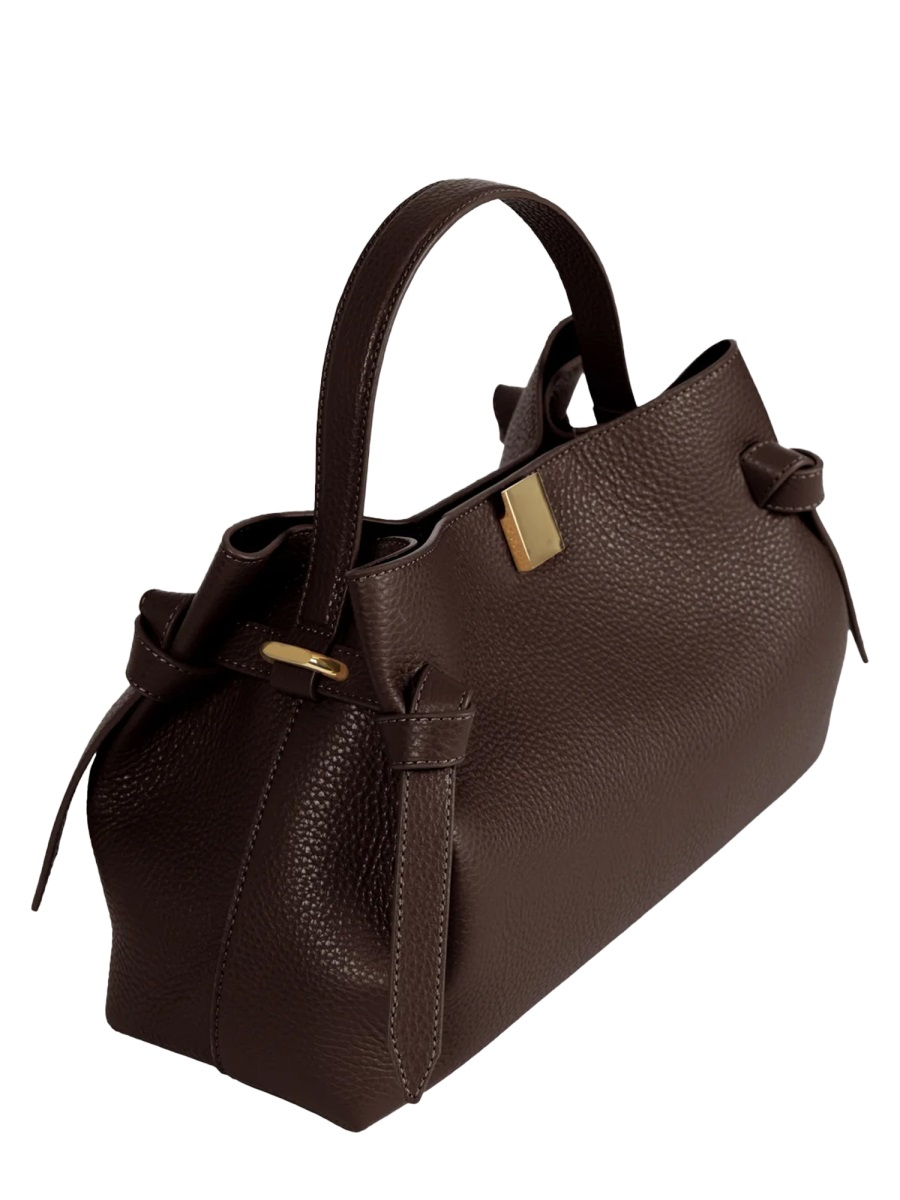 [YUZEFI] Tote bag FW26 GYOZA-PEBBLE-GRAIN-LEATHER_ESPRESSO