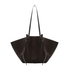 [YUZEFI] Shoulder bag FW26 LARGE-MOCHI-SUEDE_GANACHE