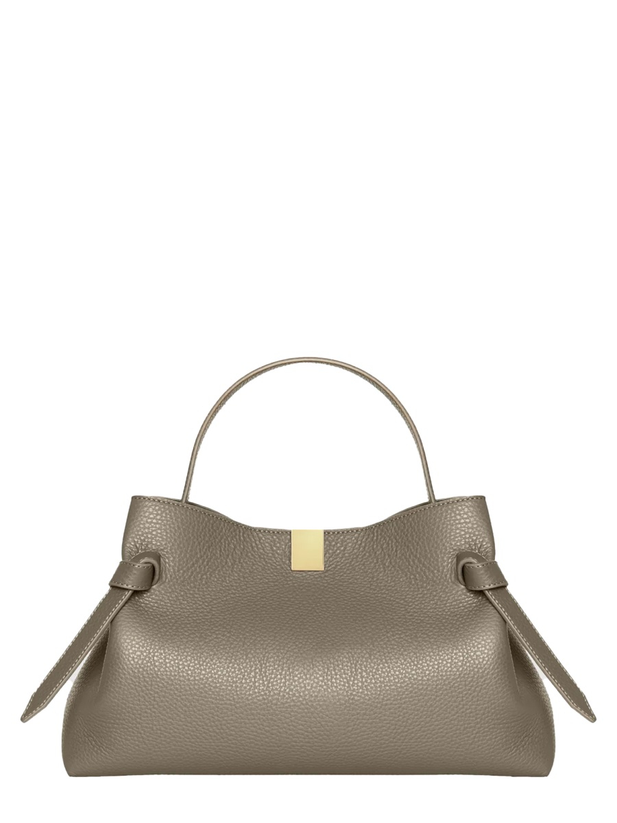 [YUZEFI] Tote bag FW26 GYOZA-PEBBLE-GRAIN-LEATHER_TAUPE