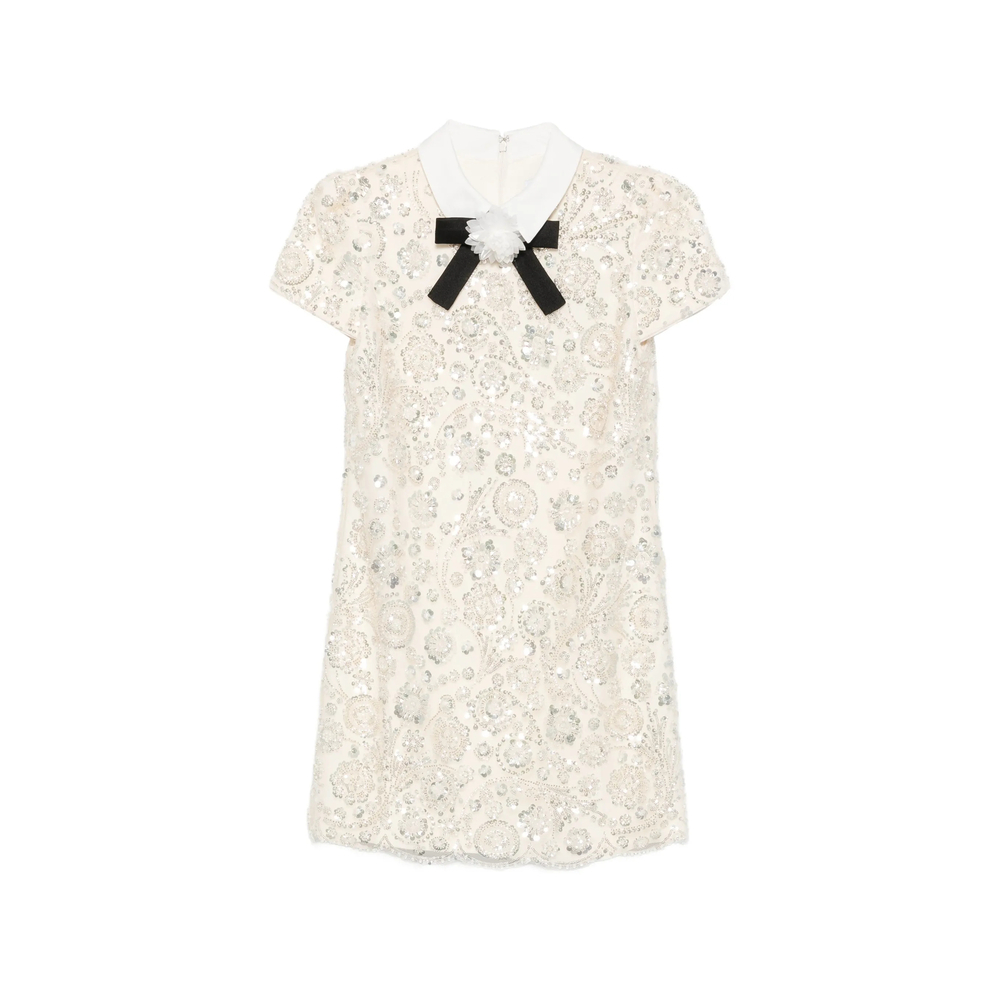[Self-portrait] Short sleeve dress FW26 AW26-019S-C  CREAM