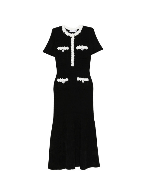 [Self-portrait] Short sleeve dress FW26 AW26-099MA-B  BLACK