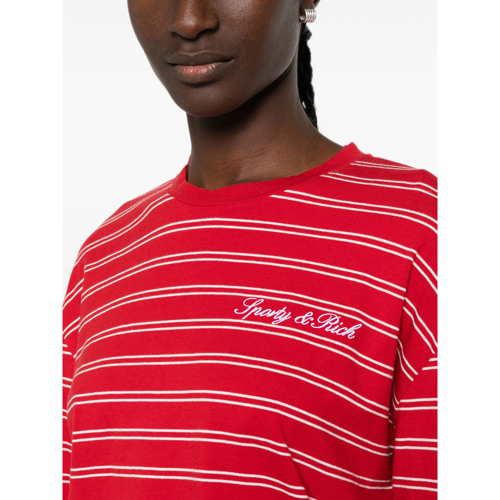 [SPORTY & RICH] T-shirts Long Sleeve FW26 TO124710326RE  RUBWH
