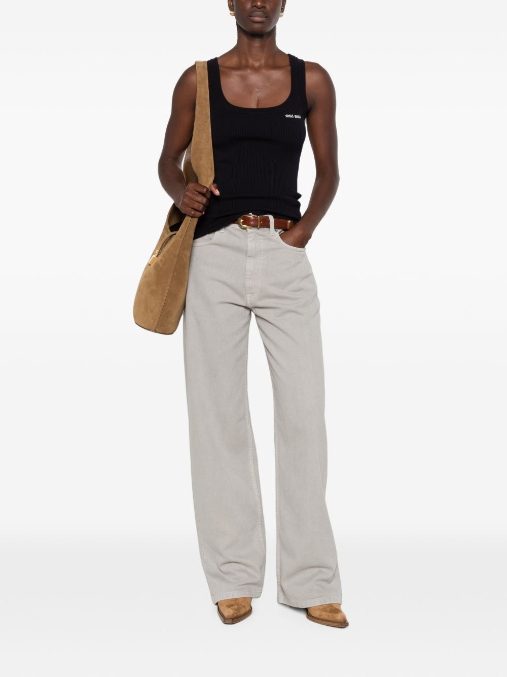 [Miu Miu] T-shirts Sleeveless FW26 MMV29412ZLF0008