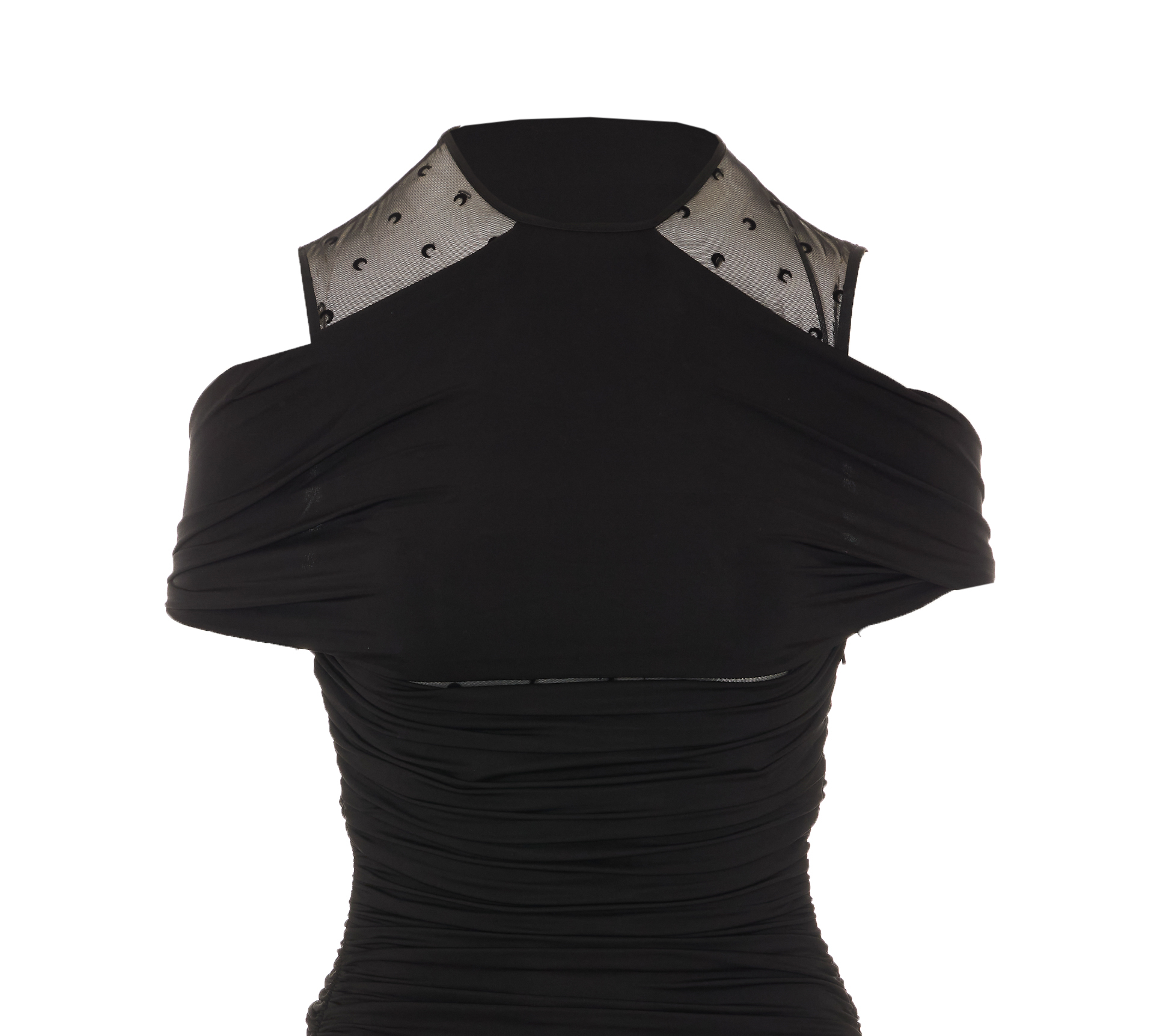 [MARINE SERRE] Short sleeve dress SS26 WDR437ACJER0022BK99