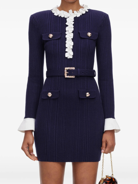 [Self-portrait] Long sleeve dress FW26 AW26-101S-N  NAVY
