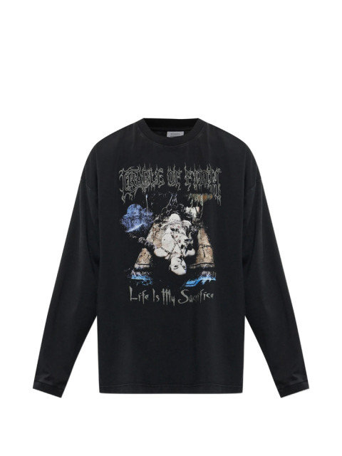 [Vetements] T-shirts Long Sleeve FW26 MH27LS206B  BLACK