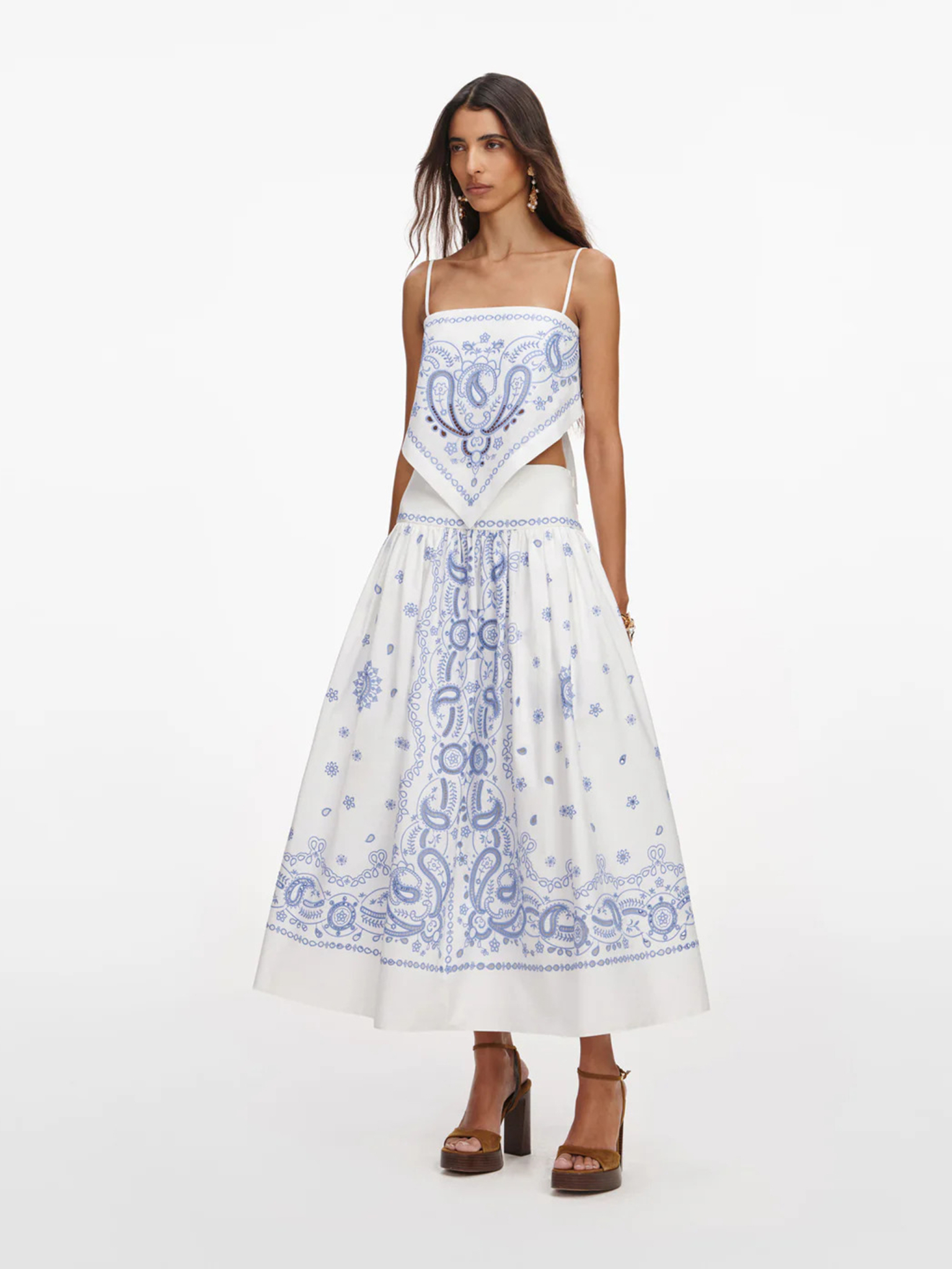 [SELF PORTRAIT] Long skirt SS26 AC26008MSKWWHITE