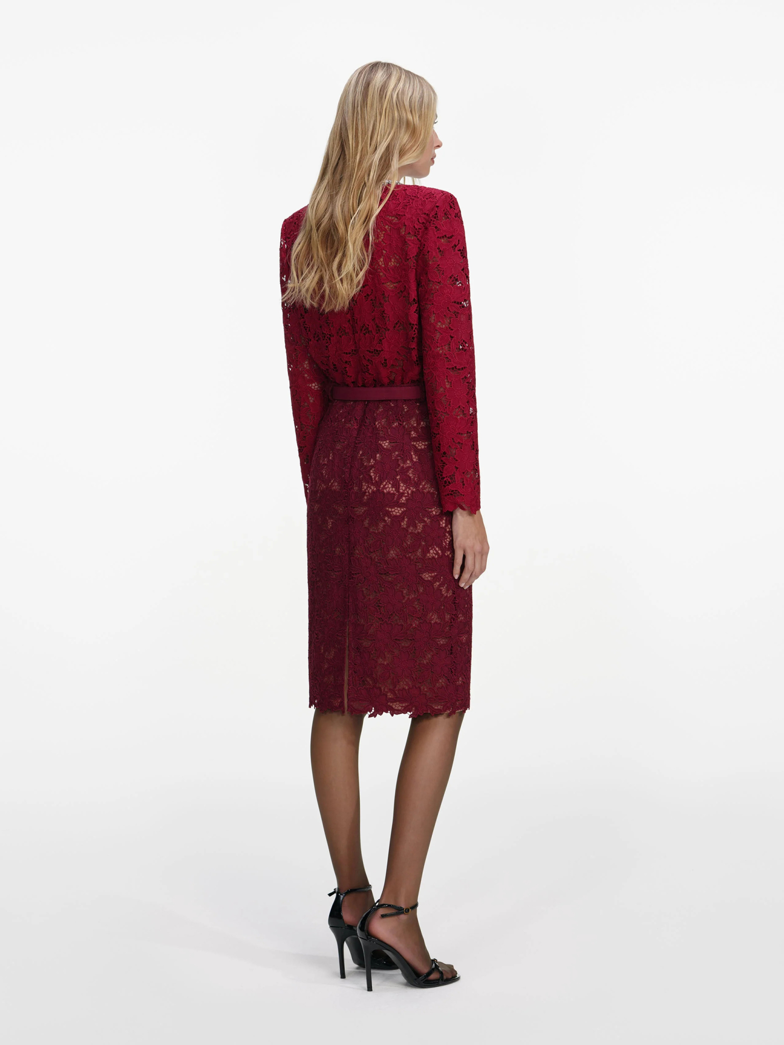 [SELF PORTRAIT] Midi skirt SS26 RS26171MSKBUBURGUNDY