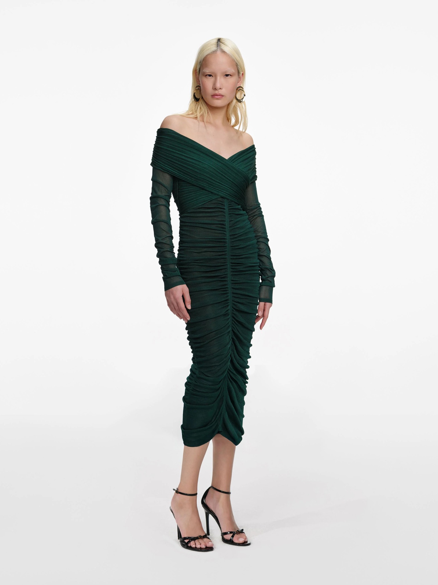 [SELF PORTRAIT] Long sleeve dress SS26 RS26011MAGGREEN