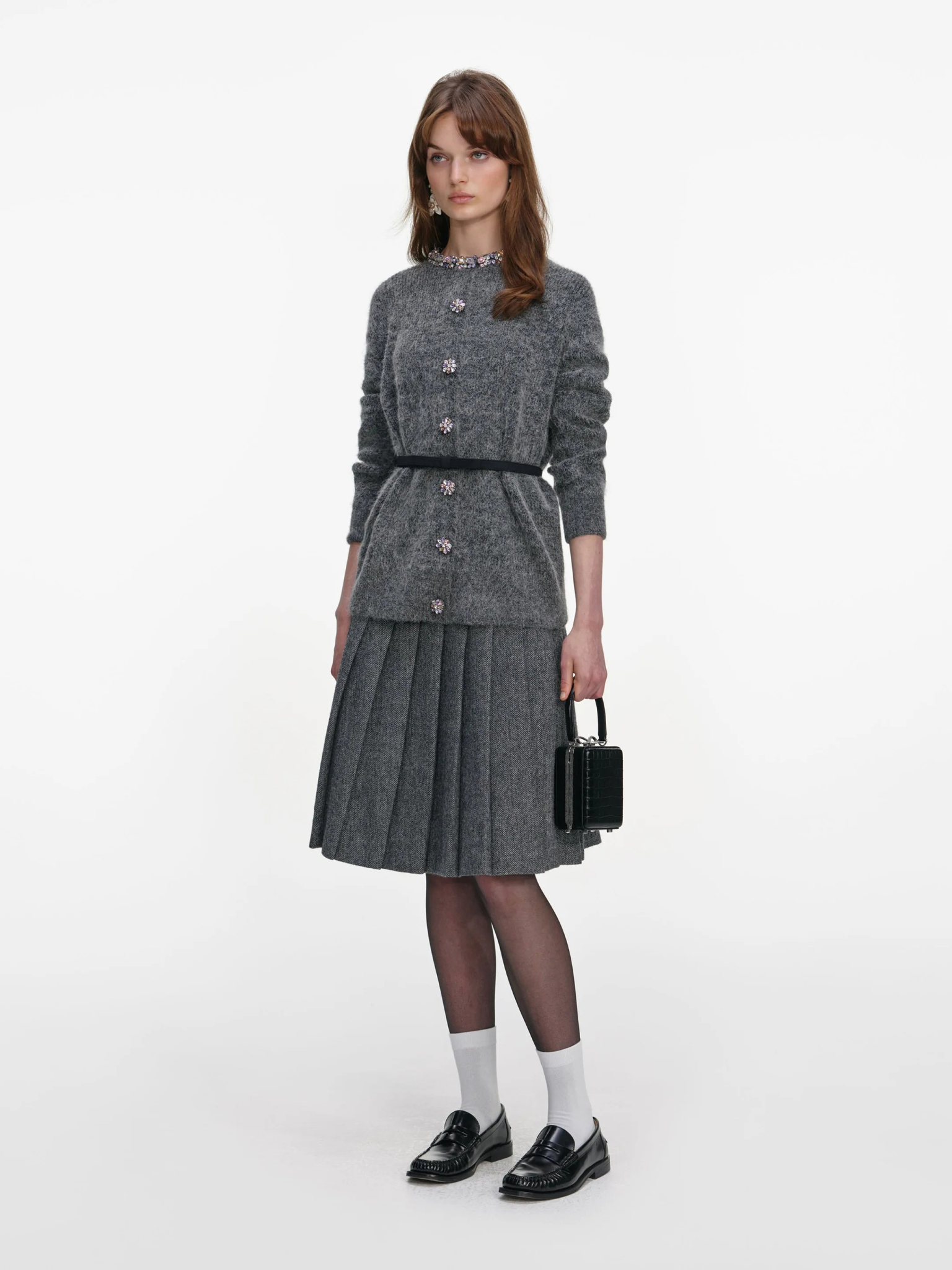 [SELF PORTRAIT] Cardigan SS26 RS26123CAGRGREY