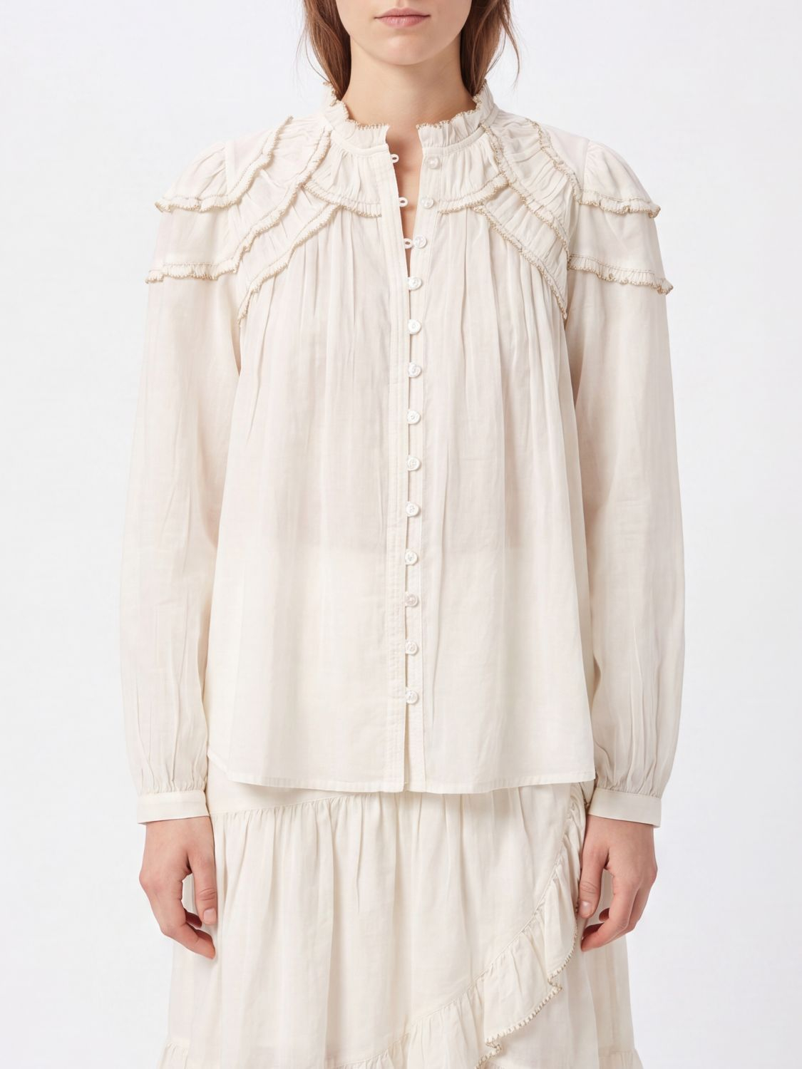 [Isabel Marant Etoile] Shirts Long Sleeve FW26 HT0681FBB3J04E 20WH