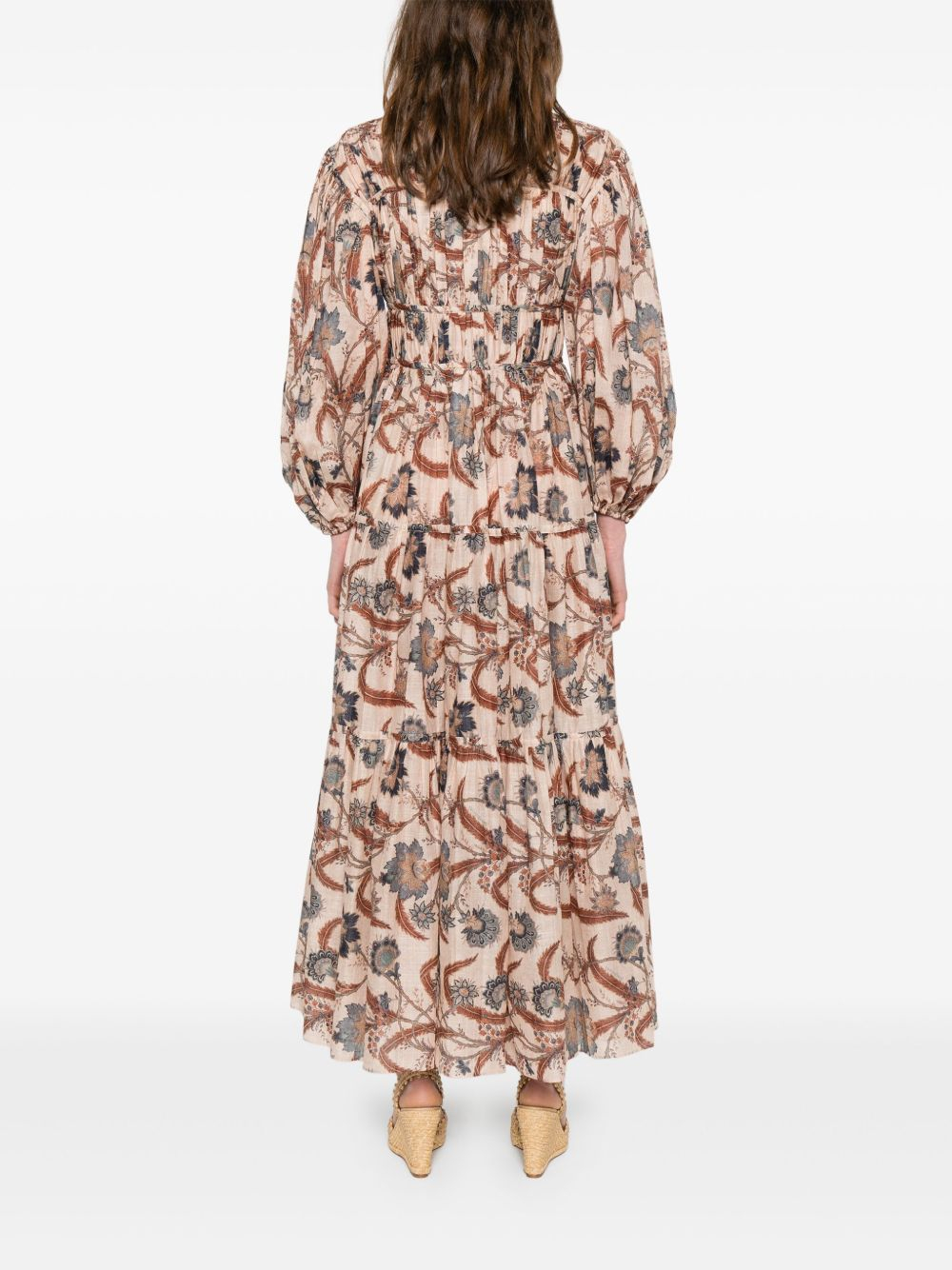 [Zimmermann] Long sleeve dress FW25 4208DSS253BLUINDFLO