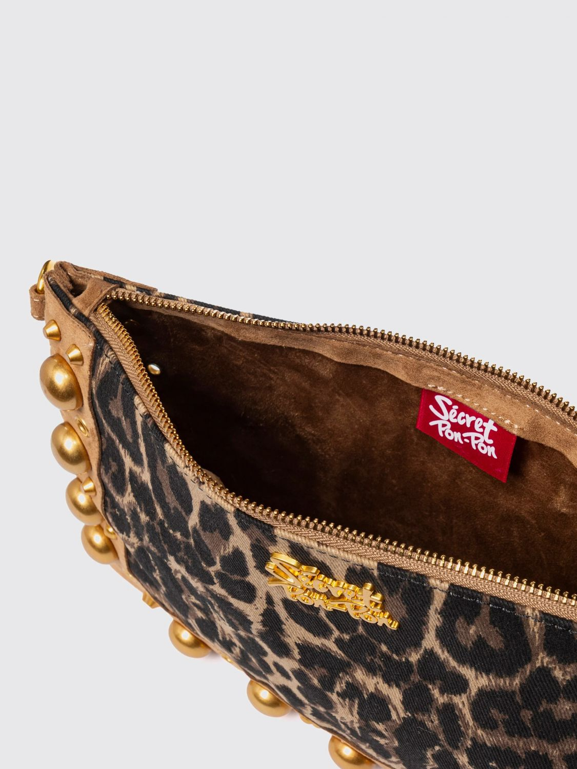 [SECRET PON-PON] Shoulder bag SS26 TATIANA POUCH Leopard Tan