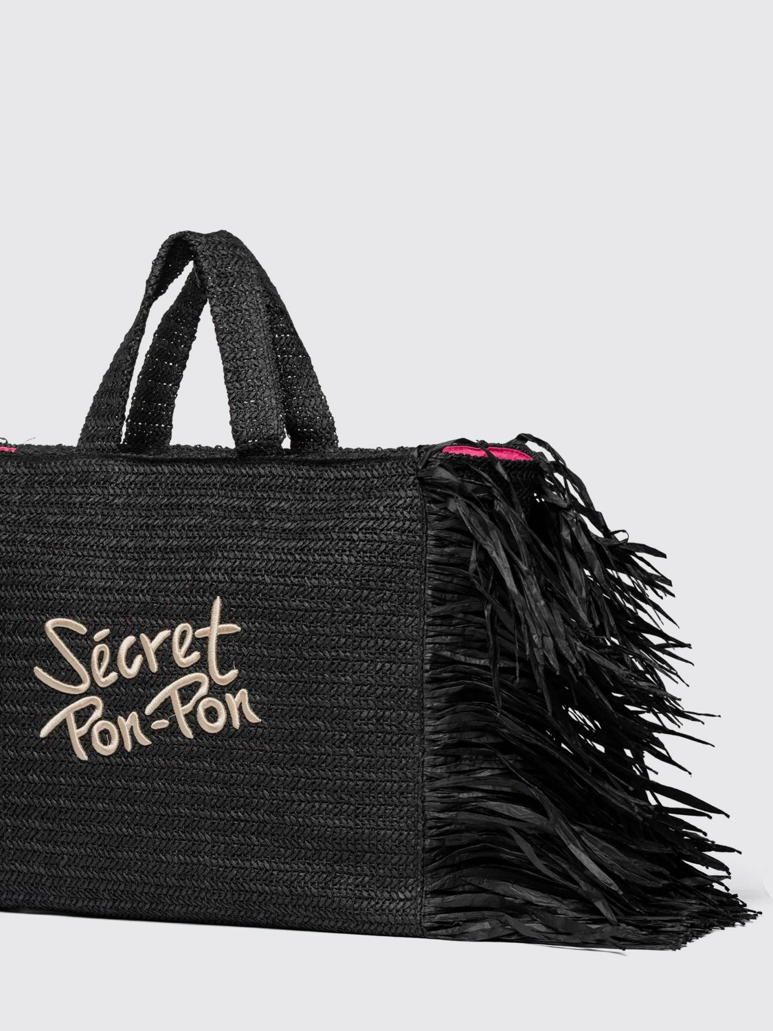 [SECRET PON-PON] Tote bag SS26 STEPHANIE L STRAW Black