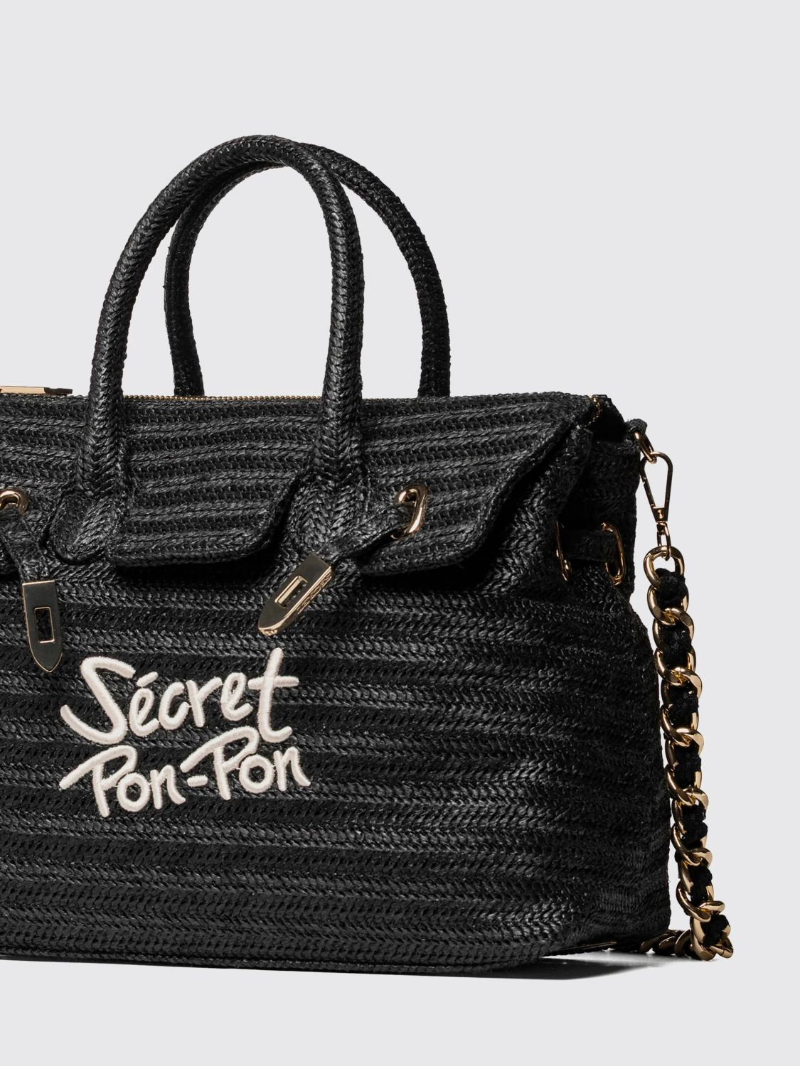 [SECRET PON-PON] Bag SS26 VICTORIA M STRAW Black