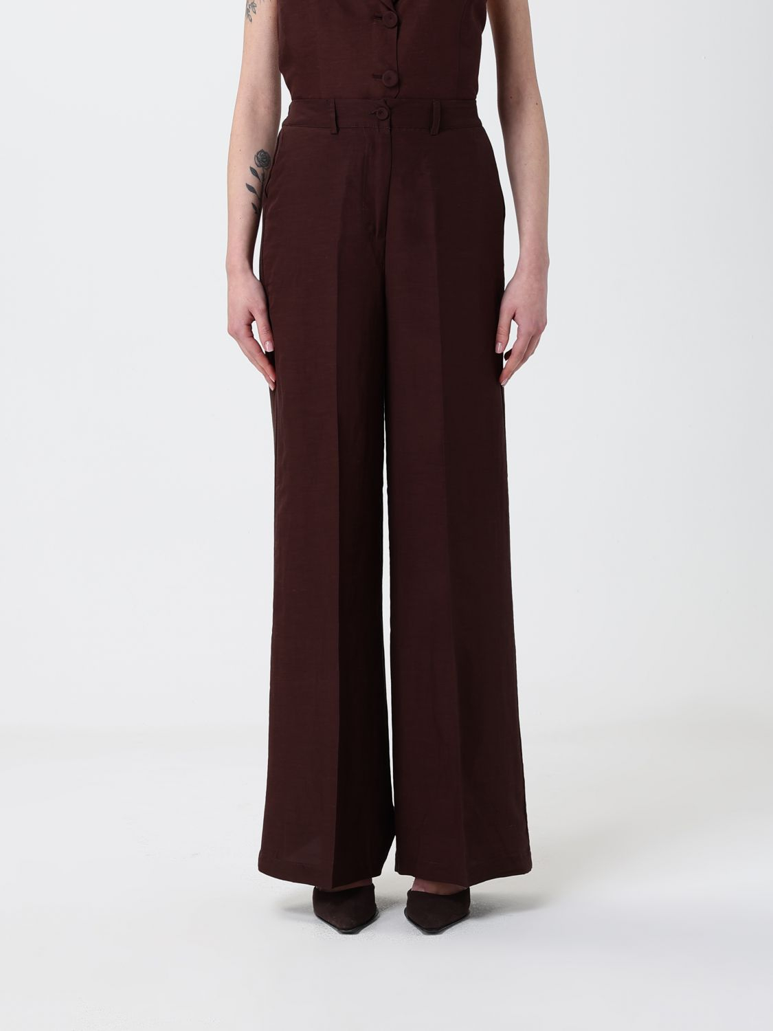 [HANITA] Trousers SS26 HP16394572 EBANO