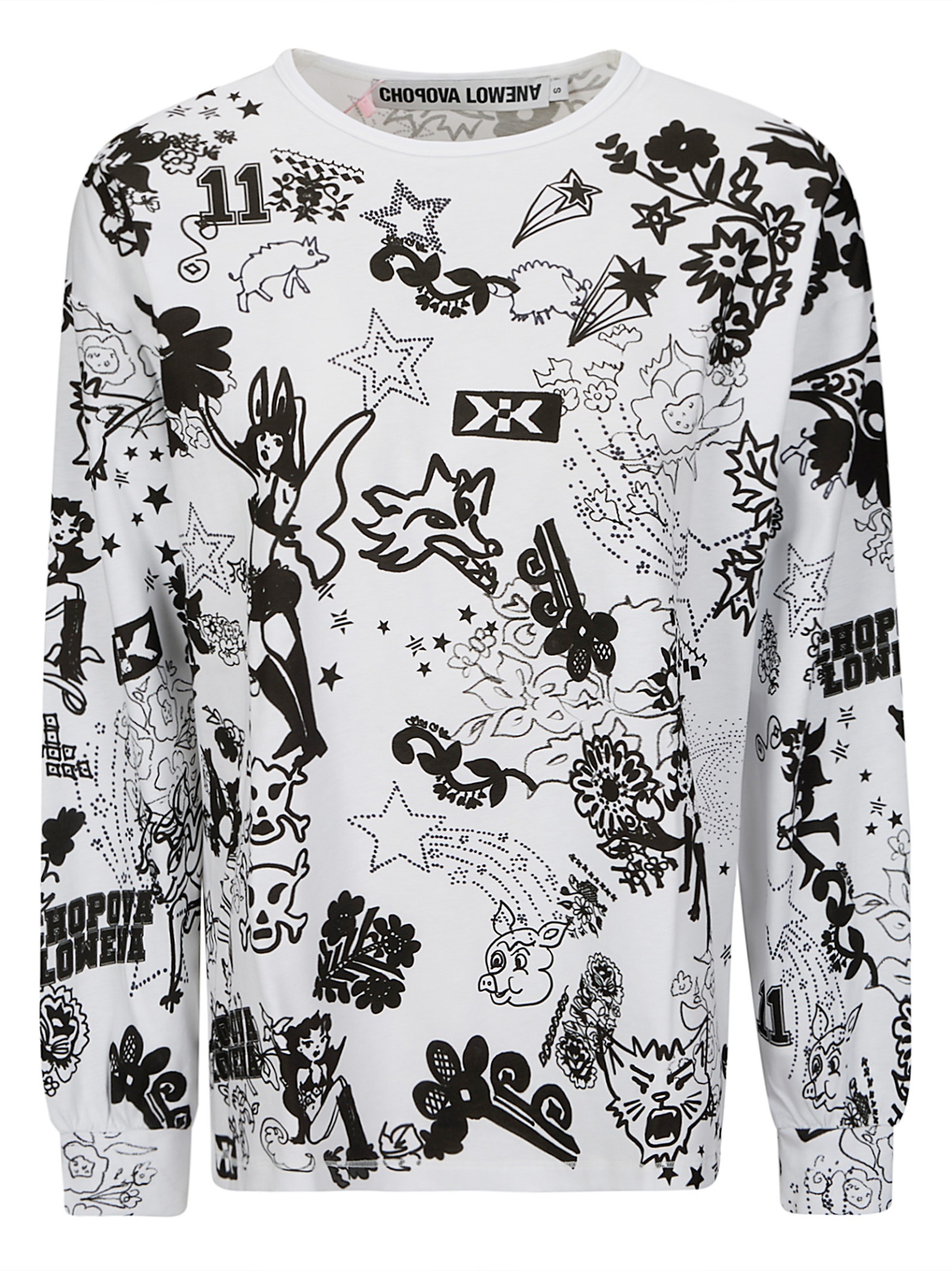 [CHOPOVA LOWENA] T-shirts Long Sleeve SS26 2456 BlackandWhite