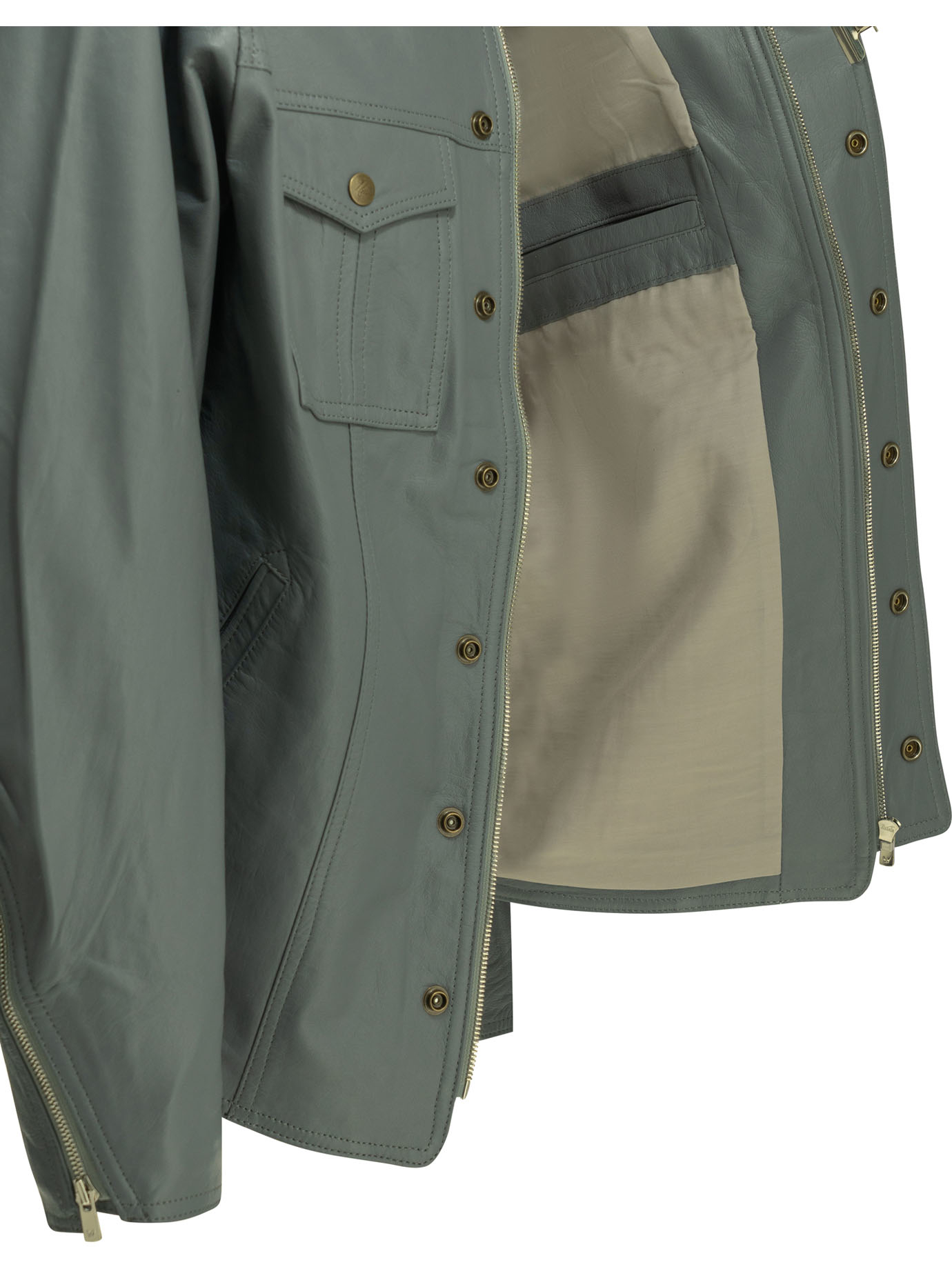 [Needles] Leather Jacket SS26 SX120A-Grey