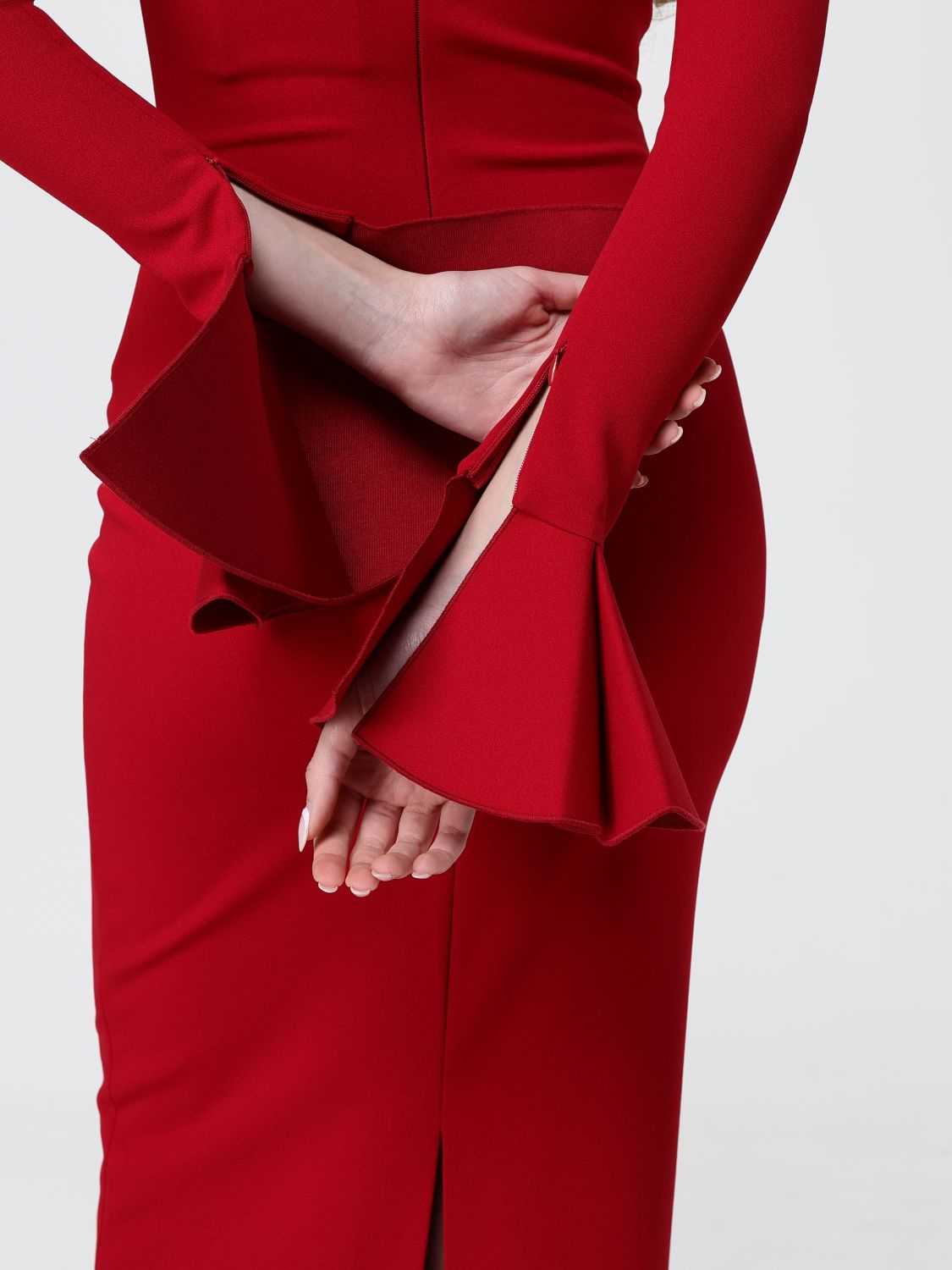 [Solace London] Long sleeve dress SS26 OS46053 RED
