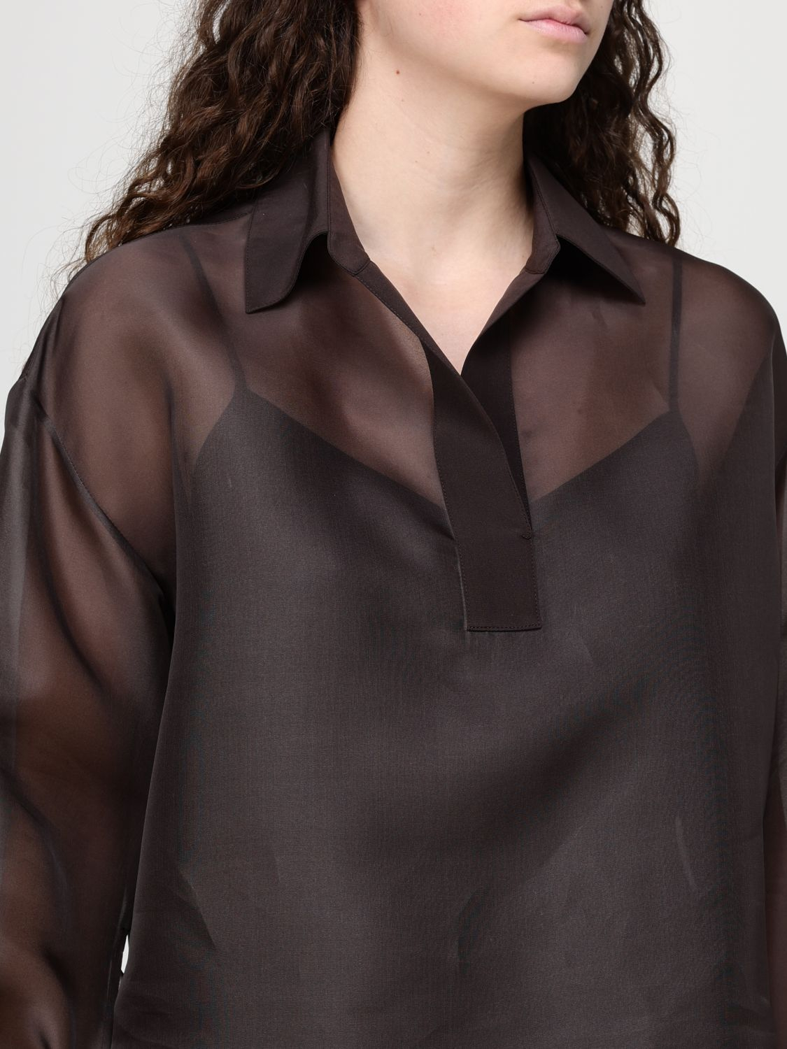 [AGNONA] Shirts Long Sleeve SS26 TD1104 U4117 M74
