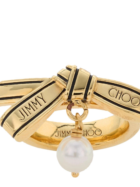 [Jimmy Choo] Ring FW26 RIBBON RINGJKIGOLD/BLACK/WHITE