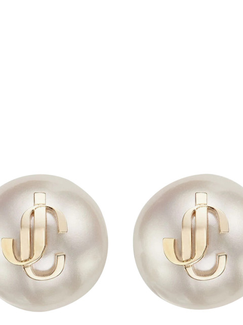 [Jimmy Choo] Earring FW26 JC PEARL STUDSDXQGOLD/WHITE