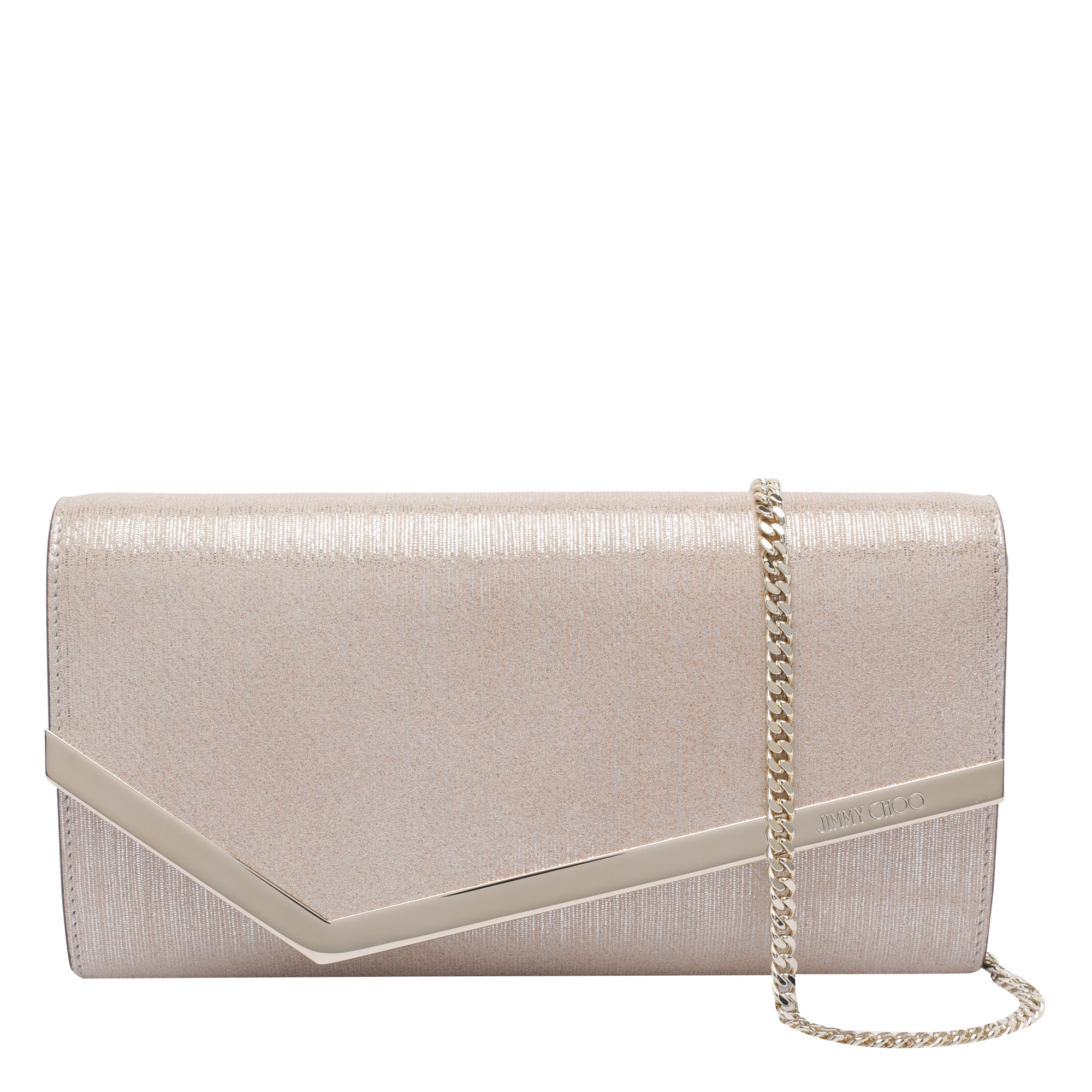 [Jimmy Choo] Clutch bag FW26 EMMIEHRKSOFT GOLD/LIGHT GOLD