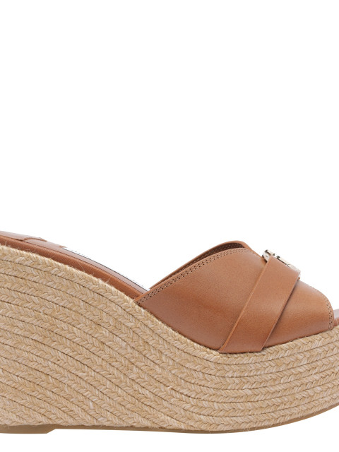 [Jimmy Choo] Sandals FW26 LEDA WEDGE 100FDZTAN/GOLD